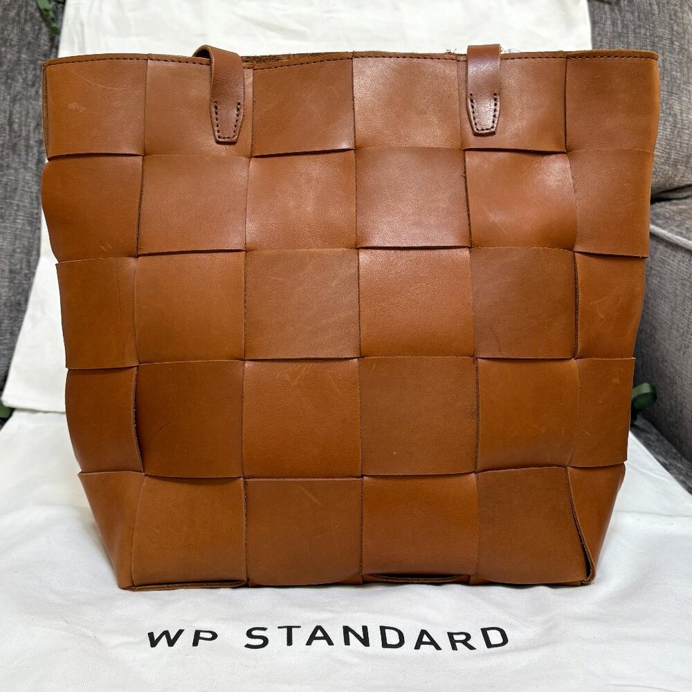 WP Standard Woven Leather Tote - Tan